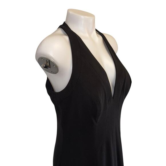New NWT Carmen Marc Valvo Infusion Black Maxi Dress Size 10 - Picture 6 of 13